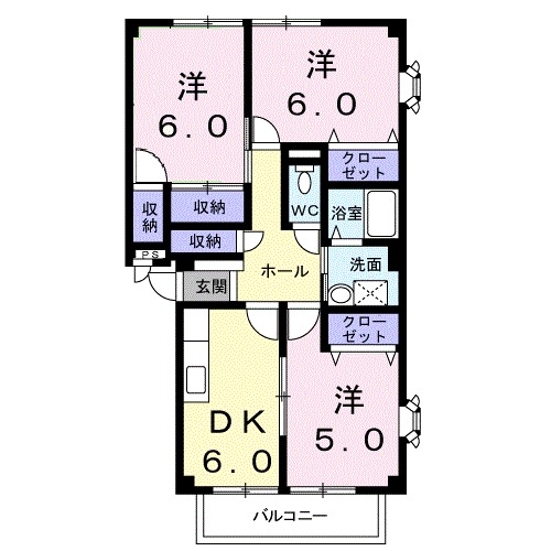 クローバーヒルズAの間取り