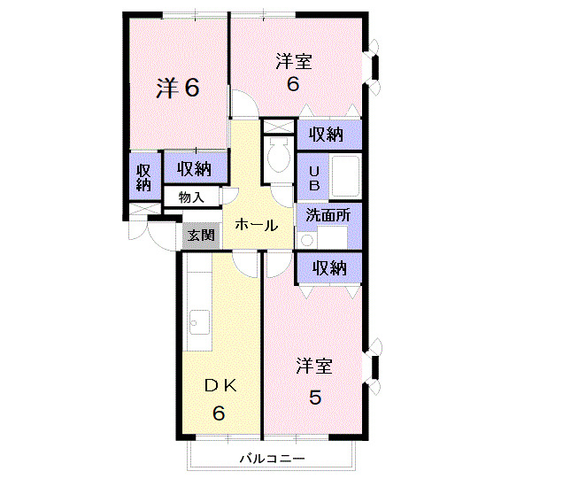 クローバーヒルズBの間取り