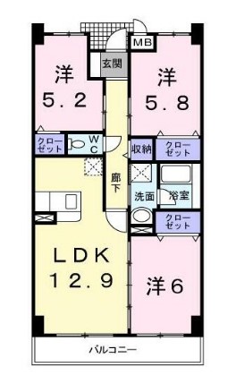 アスティ ヴィータAの間取り