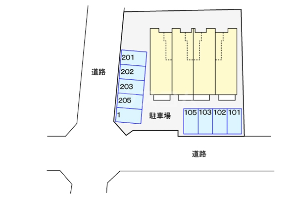 2/7 駐車場