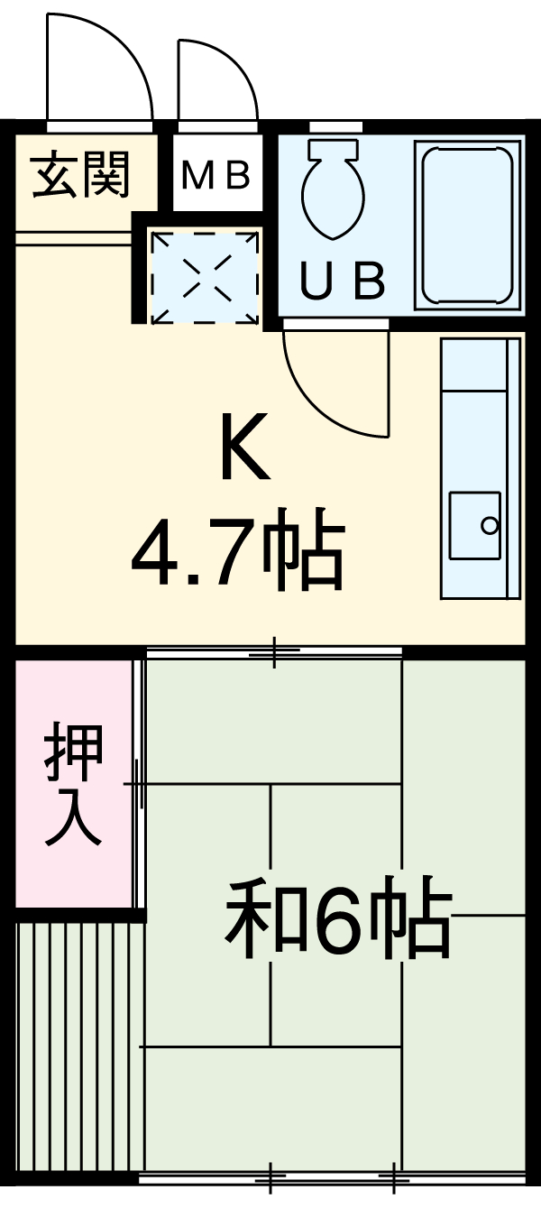 ハイツ門名の間取り