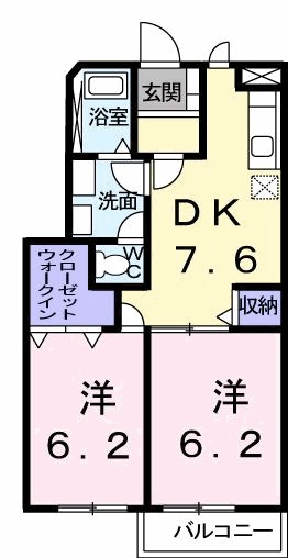 メゾン.フォンテーヌBの間取り