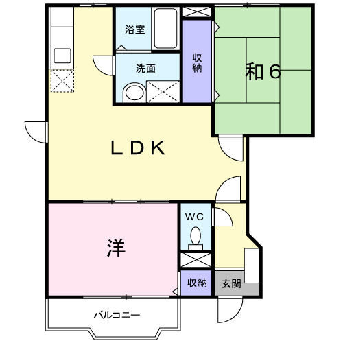 日吉山ハイツ Bの間取り