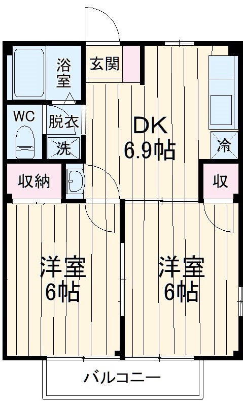カーサすみれ壱番館の間取り