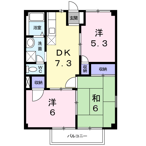 グリーンハイツ昭和の間取り