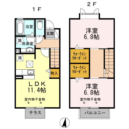 フェリース エムの間取り