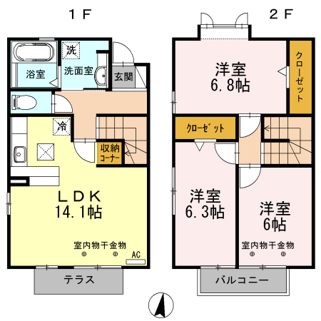 フェリース エムの間取り