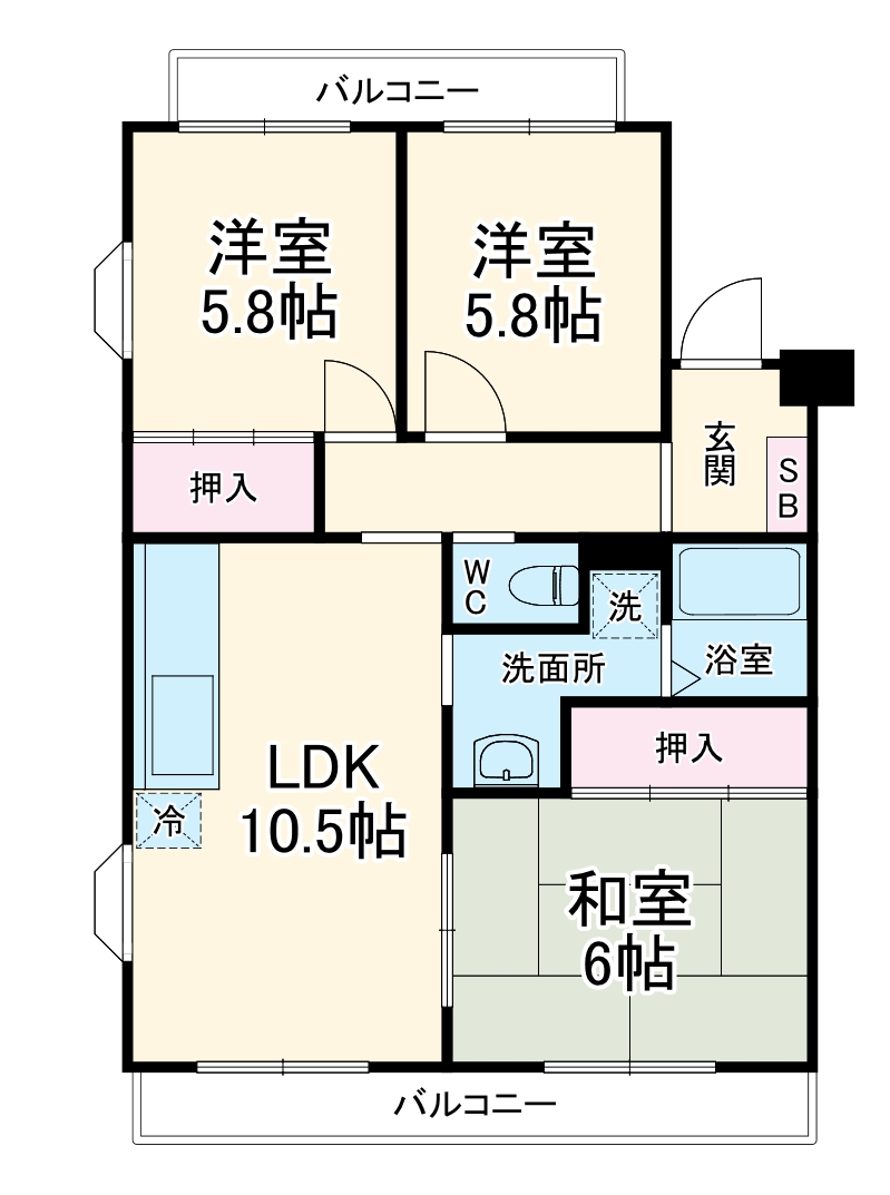 クレスト湘南の間取り