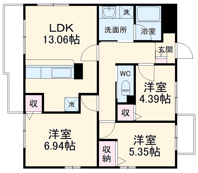 アートピア西都台の間取り