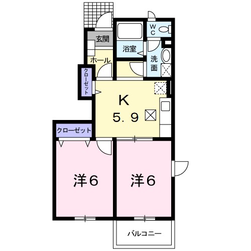 ネオメイト２１　Ａの間取り