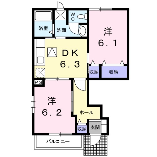 ラフレシールAの間取り