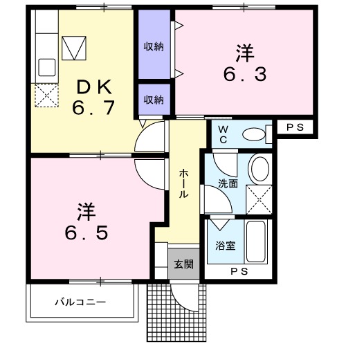 ウエストルートⅡの間取り