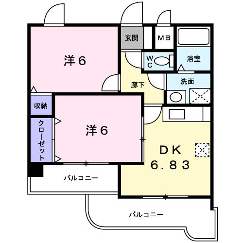 サンパティークAの間取り