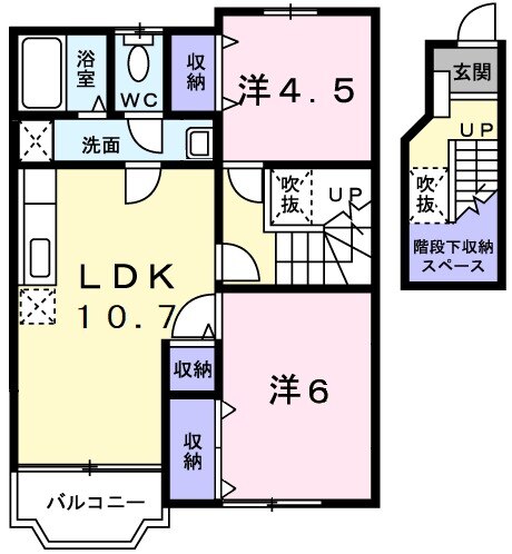 レリーフ ウェステリアBの間取り