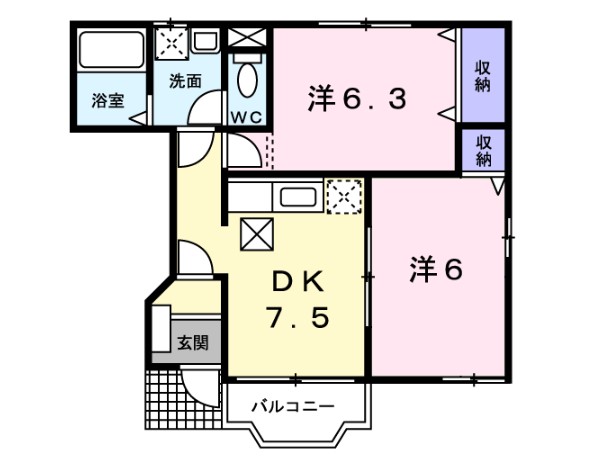 ヴィラ・スターブル Ⅱの間取り