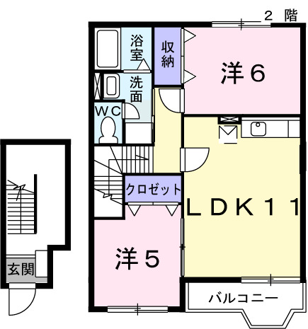 グリーンヒルズⅡの間取り