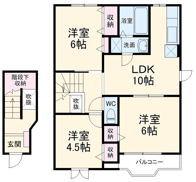 プリムヴェールⅡの間取り