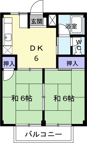 シティーハイツ小八木 Bの間取り