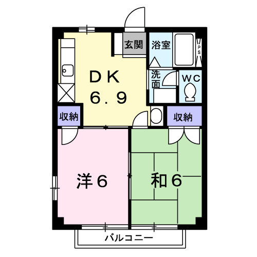 ニューシティ８・01030号室の間取り