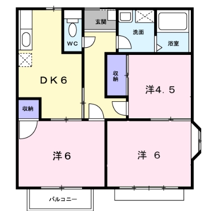 エリール 岡本 11号の間取り