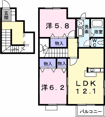 パインフィールドAの間取り