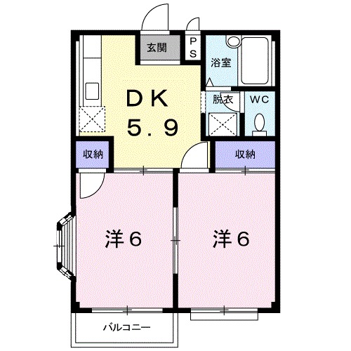 エルディム桜本Aの間取り
