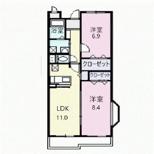ファインヒル吉根Bの間取り