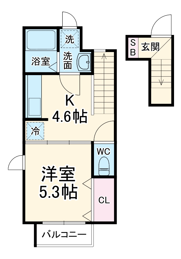 コンフォートハナブサの間取り