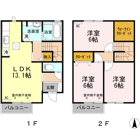 J・コート Bの間取り