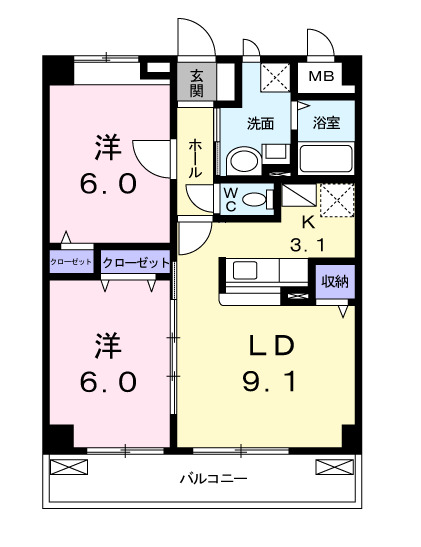 クラール 青葉の間取り