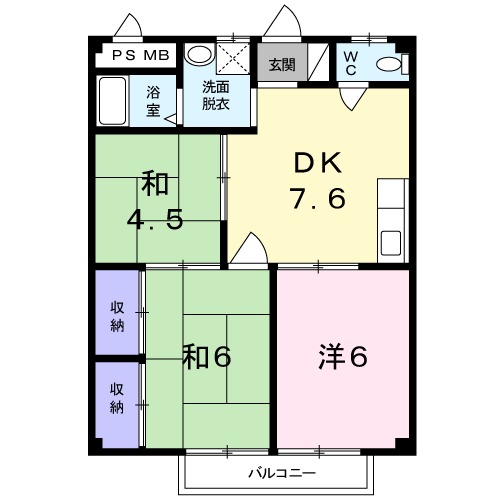 シティハイツヤマキチの間取り
