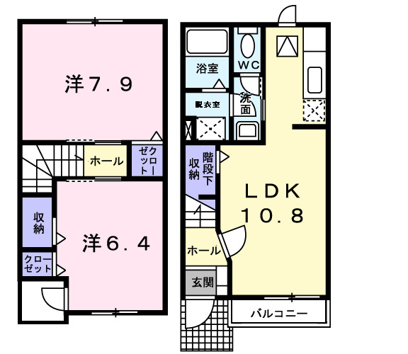 イモーテル・01020号室の間取り