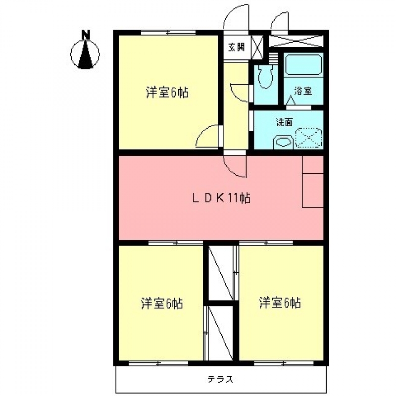 ソレイユ楠の間取り