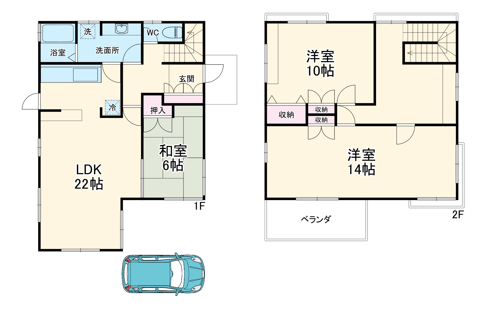 金杉6ー16戸建ての間取り