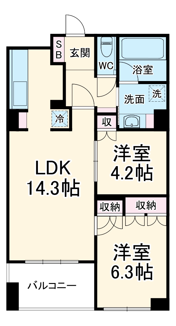 アートフォルム元城の間取り