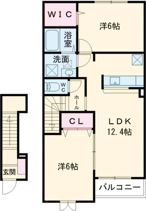 グランデH&M木村 Ⅰの間取り