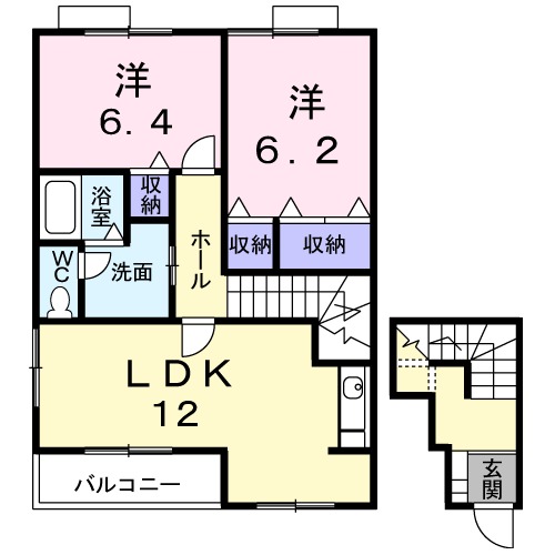 ノーヴァトワーレ Bの間取り