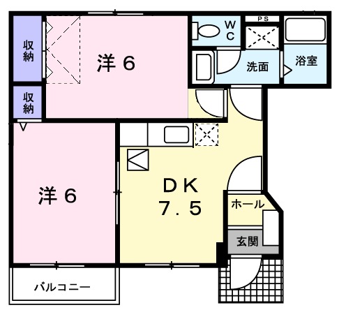 ガーデンスクエア佐藤Bの間取り