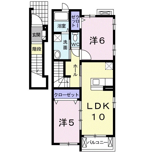 オレンジ ハウス Bの間取り