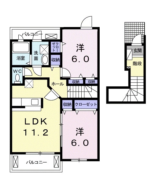 グランヒルAの間取り
