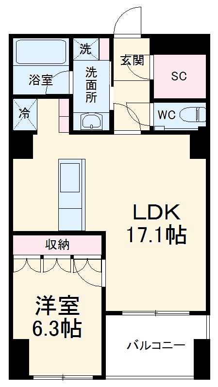 アートフォルム元城の間取り