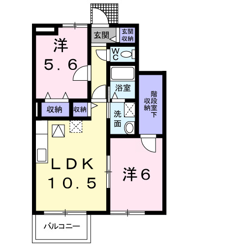 ボンジュールⅠ・01030号室の間取り