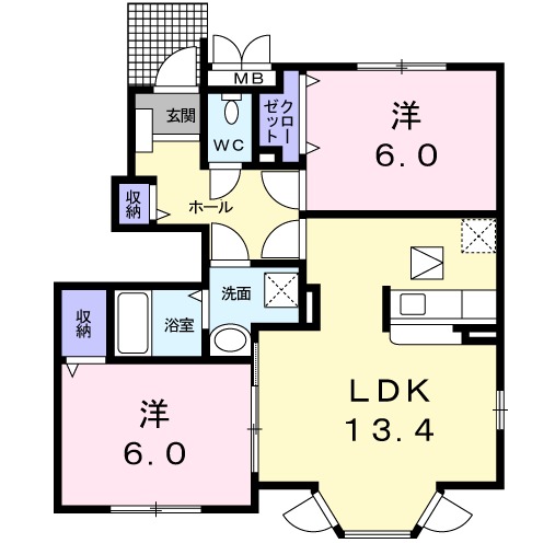 シリアス21A棟の間取り