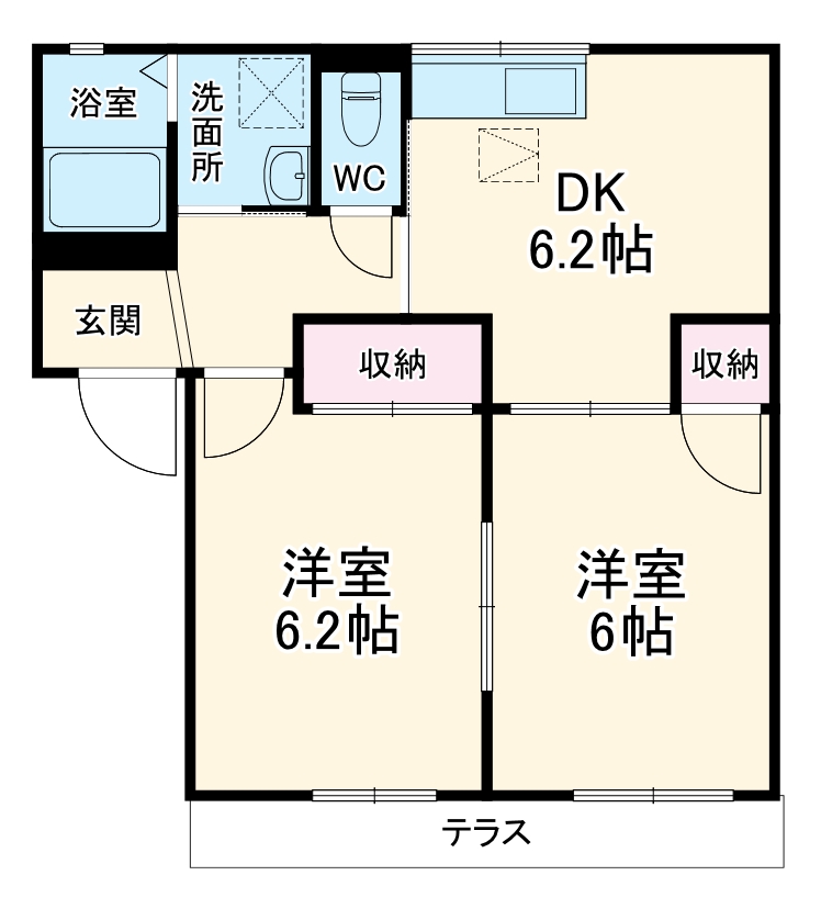 サニーハイツ神戸Bの間取り