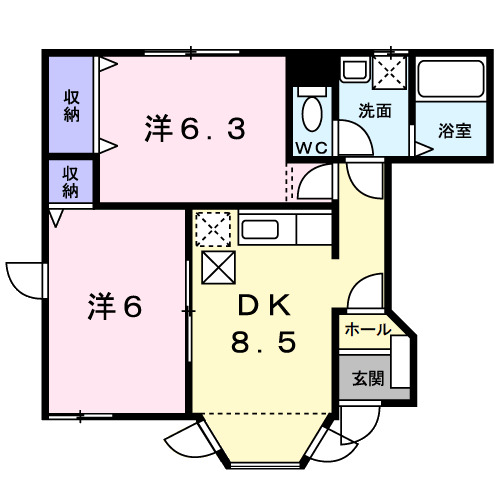 ソレアードバーリオの間取り