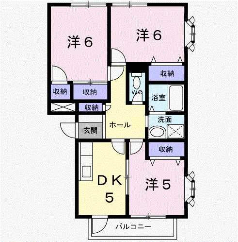 クローバーヒルズCの間取り