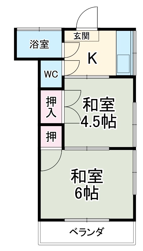 市川荘の間取り