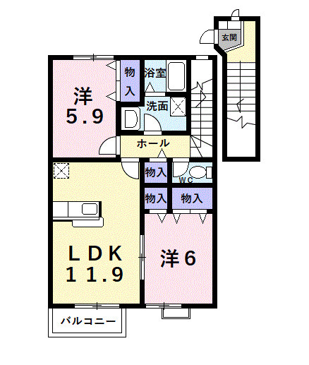 エクセランⅠの間取り
