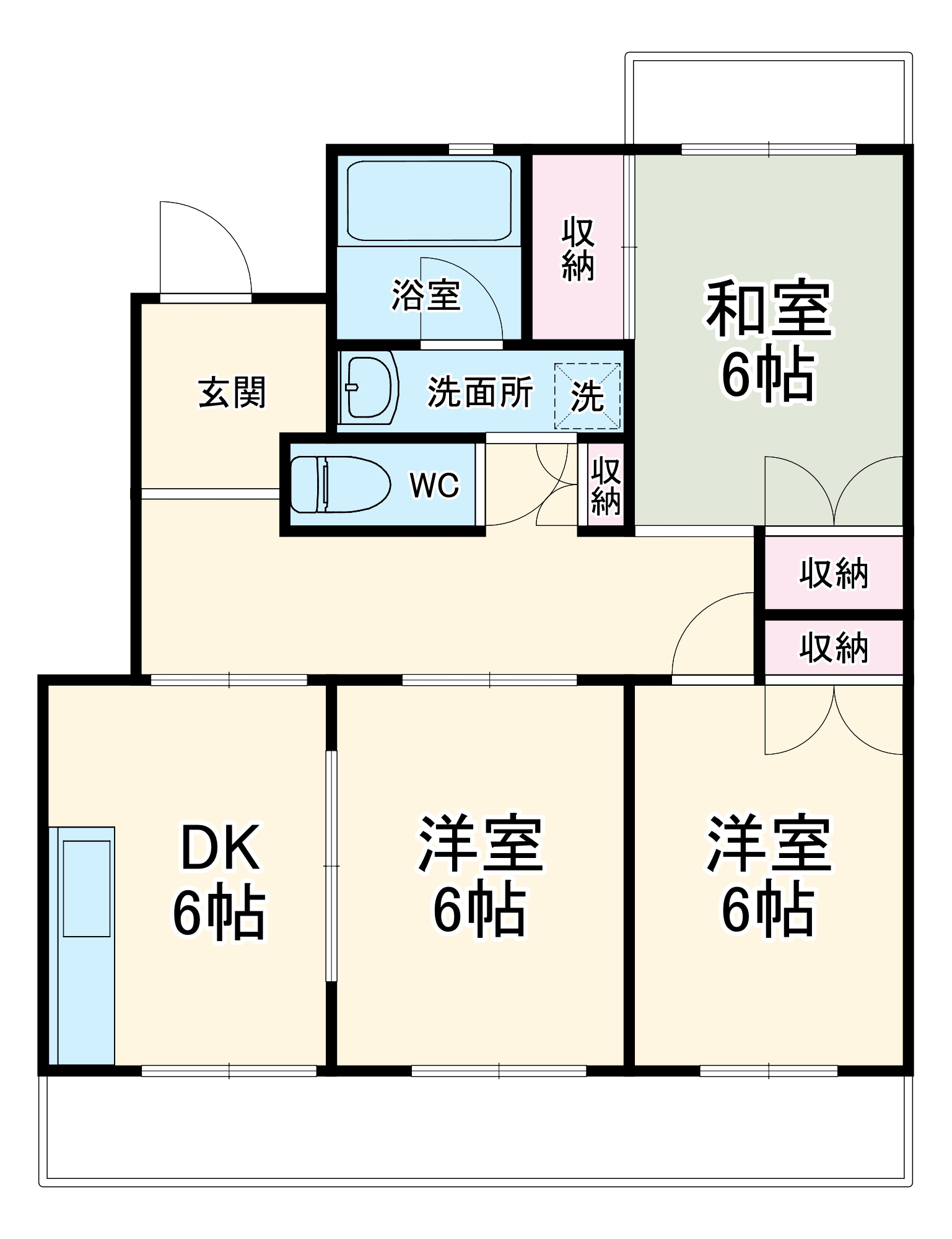 コートビレッジ山手Bの間取り
