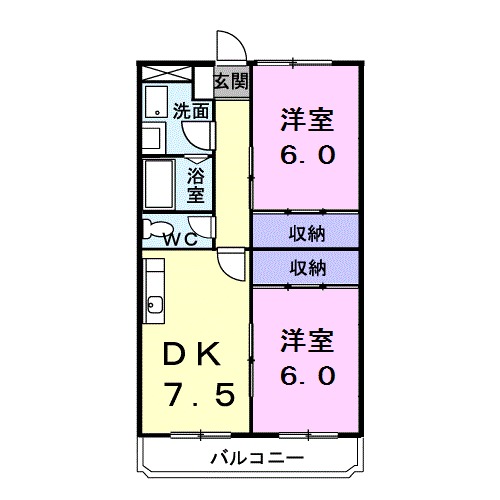アーバン深田の間取り